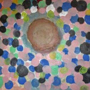 beautiful, colorful abstract astrological channeled painting