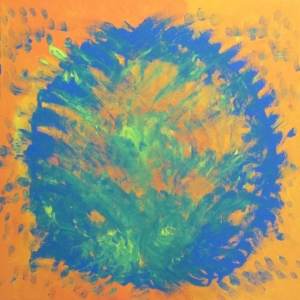 beautiful, colorful abstract astrological channeled painting